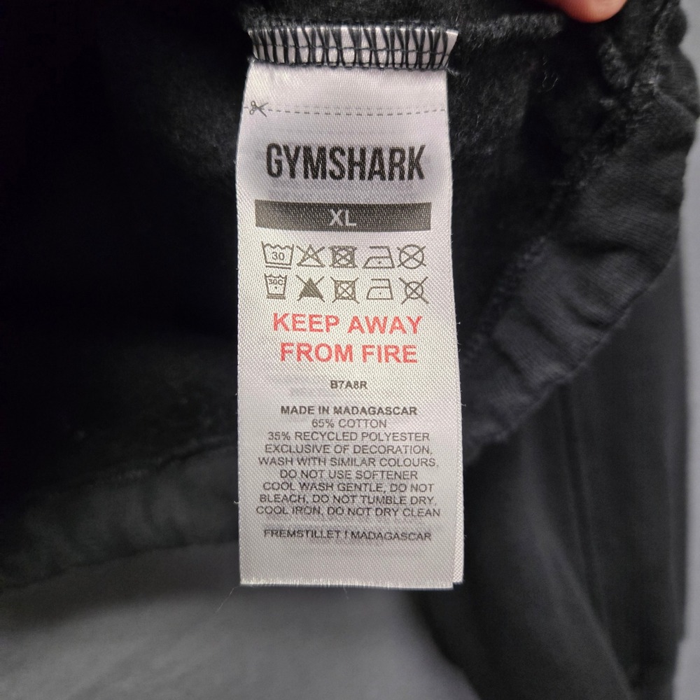 Gymshark Athleisure XS Black Cropped Pullover Sweatshirt Logo Workout - Picture 11 of 12
